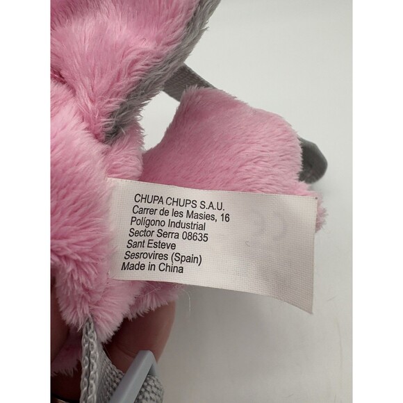 Chupa Chups Pink Triceratops Dinosaur Backpack Carry Bag Plush Purse 13" - Picture 4 of 8